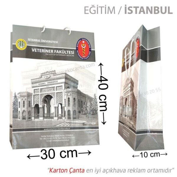30x10x40 cm karton çanta (+111 farklı ebat) 250 Adet - Kraft