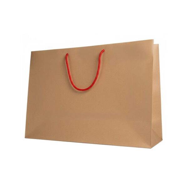 İp Saplı Karton Çanta - 35x12x23 Beyaz - 50 Adet - Tek Yön Baskılı