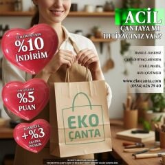 Burgu Saplı Kağıt Çanta - 40x12x40 - Naturel