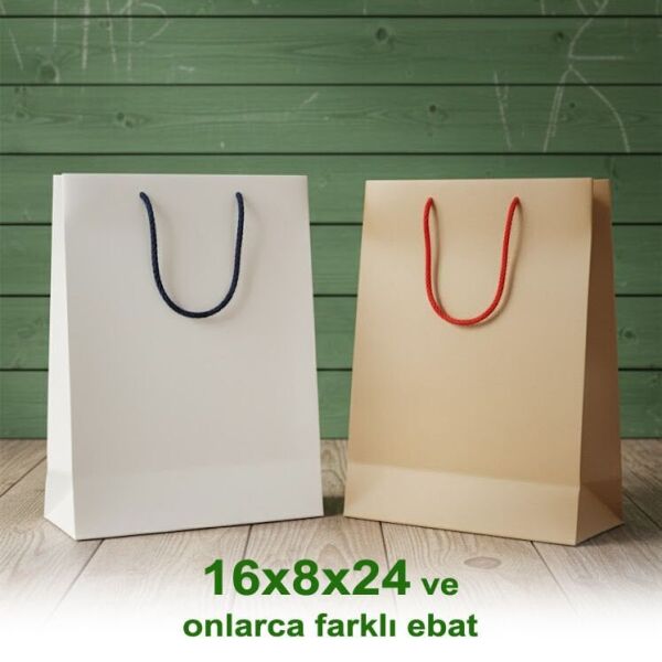 16x8x24 cm karton çanta (+34 farklı ebat)