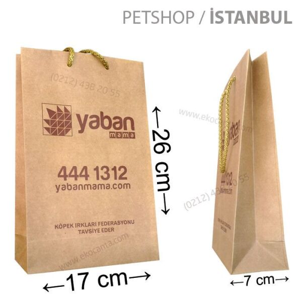 16x8x24 cm karton çanta (+34 farklı ebat) 1000 Adet - Amerikan