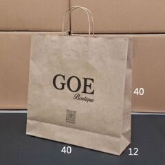 Burgu Saplı Kağıt Çanta - 40x15x35