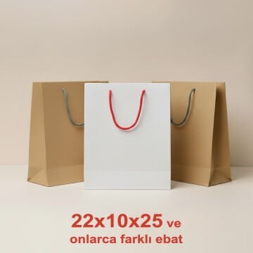 22x10x25 cm karton çanta (+69 farklı ebat)