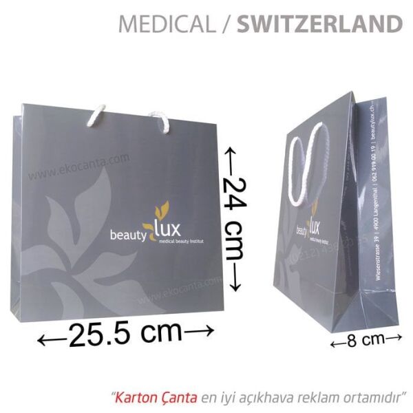 22x10x25 cm karton çanta (+69 farklı ebat) 1000 Adet - Kraft