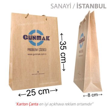 25x9x35 cm karton çanta (+101 farklı ebat)