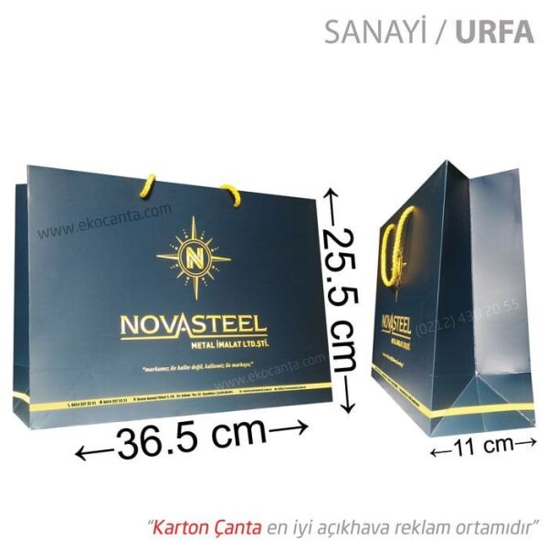 35x12x23 cm karton çanta (+36 farklı ebat) 250 Adet - Kraft