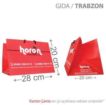 28x20x20 cm geniş körüklü karton çanta (+2 farklı ebat)