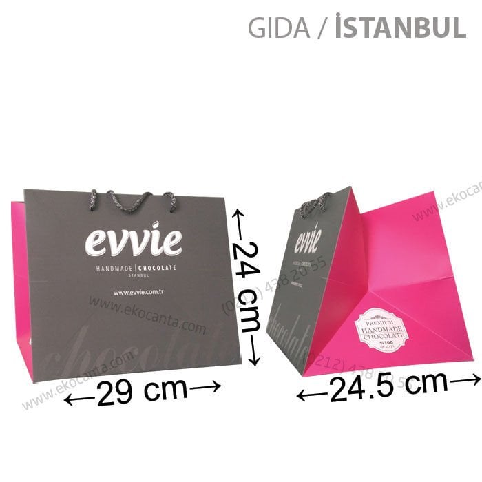 29x24,5x24 cm geniş körüklü karton çanta (+29 farklı ebat)