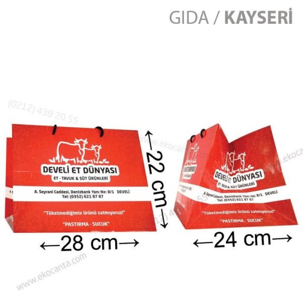 29x24,5x24 cm geniş körüklü karton çanta (+29 farklı ebat) 500 Adet - Amerikan