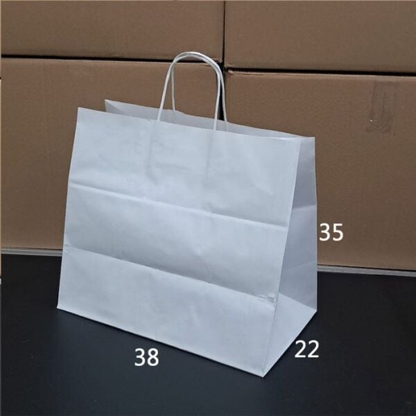 Burgu Saplı Kağıt Çanta - 38x22x35
