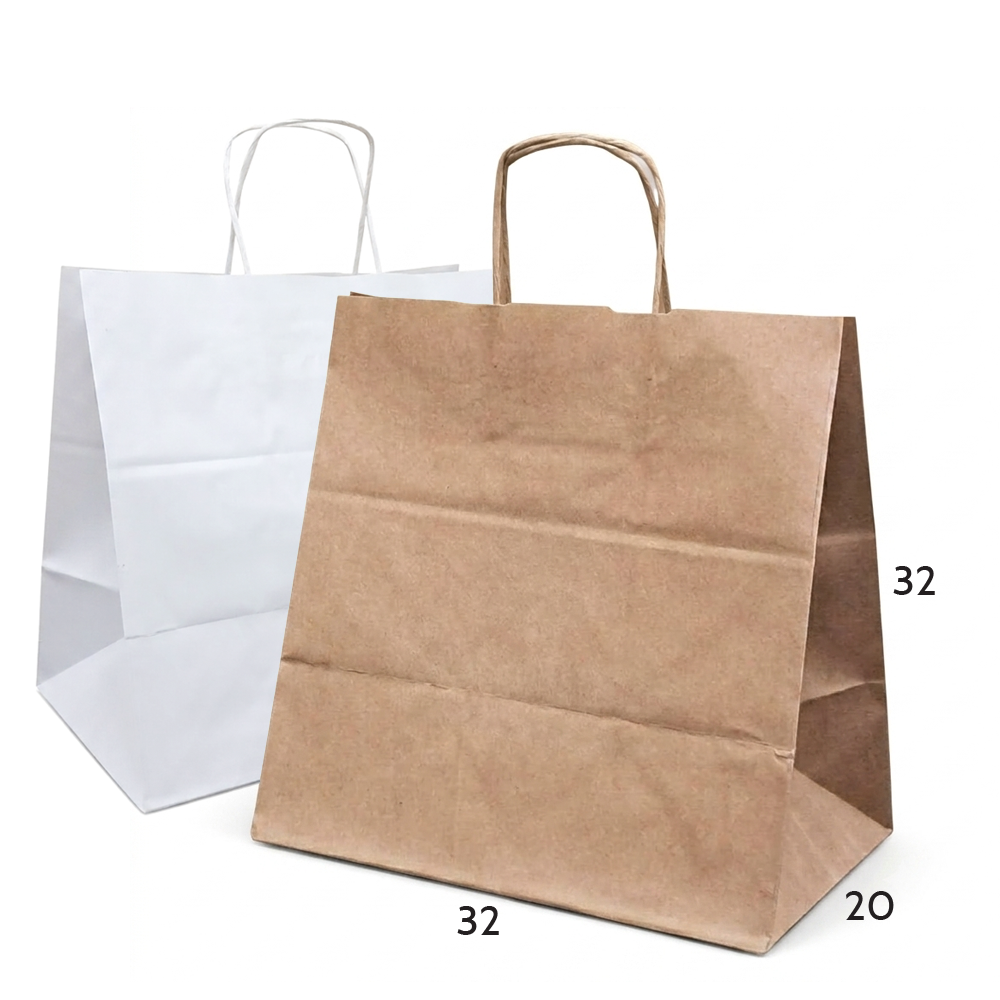 Burgu saplı kraft çanta Eko Çanta 32x20x32