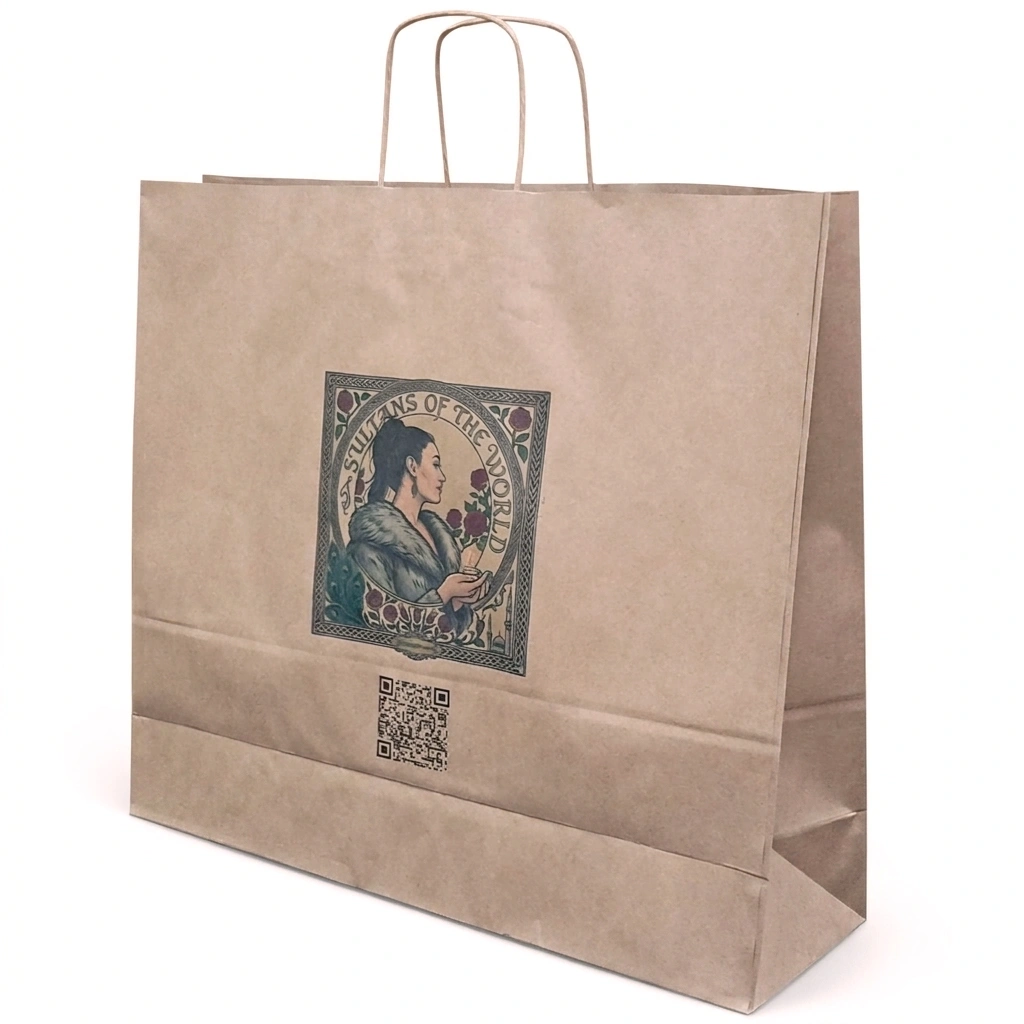 burgu saplı esmer kraft çanta Eko Çanta 50x15x45 Ulviye Sultan